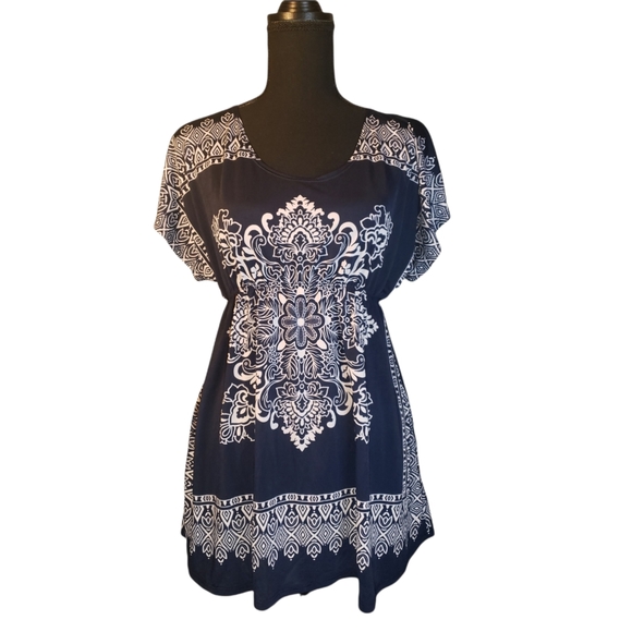 julie's closet Tops - Julie's Closet Maternity Wear Blouse Dark Blue Size S
